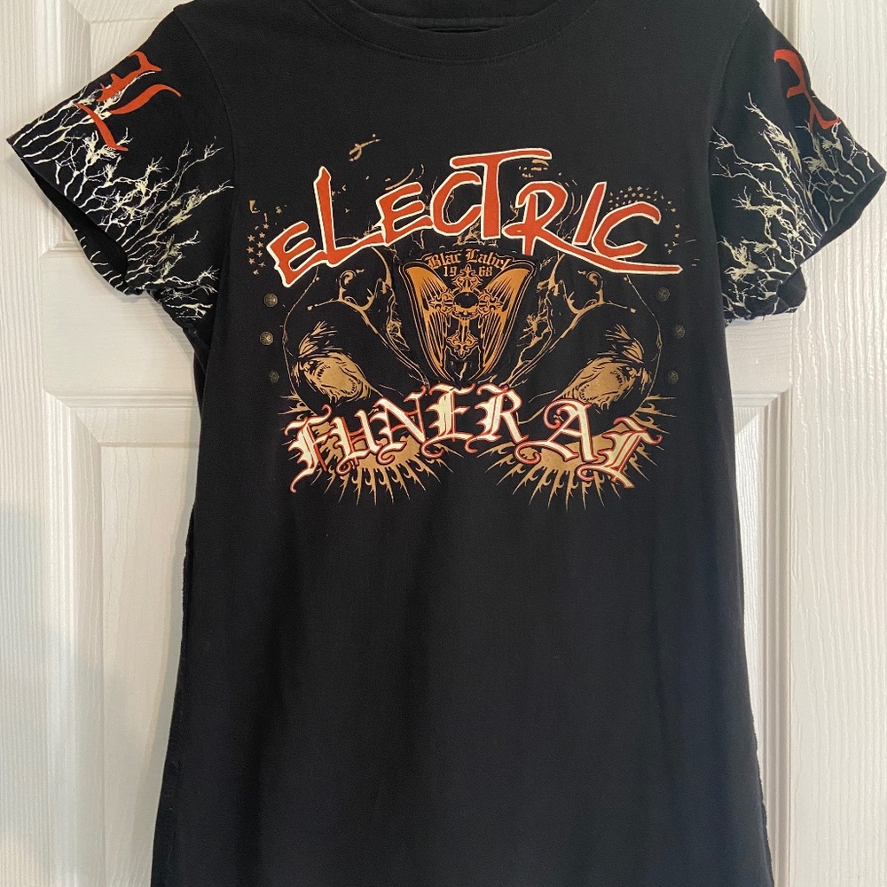 Electric Funeral Black Stretch Tee Women's Black Label Large